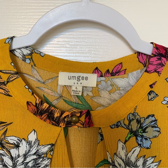 Umgee Yellow Floral Mini Dress - Picture 7 of 8
